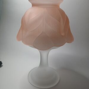 Frosted Glass Leaf Design Vase